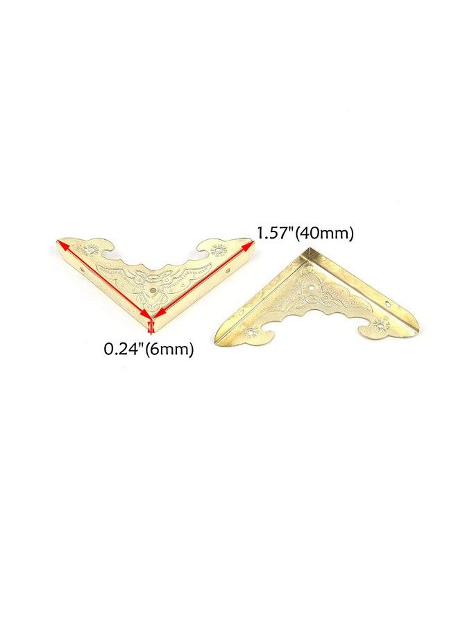 Vintage Metal Box Corner Protector Desk Edge Cover Screw Fixed Furniture Corner Guard 1 5;9