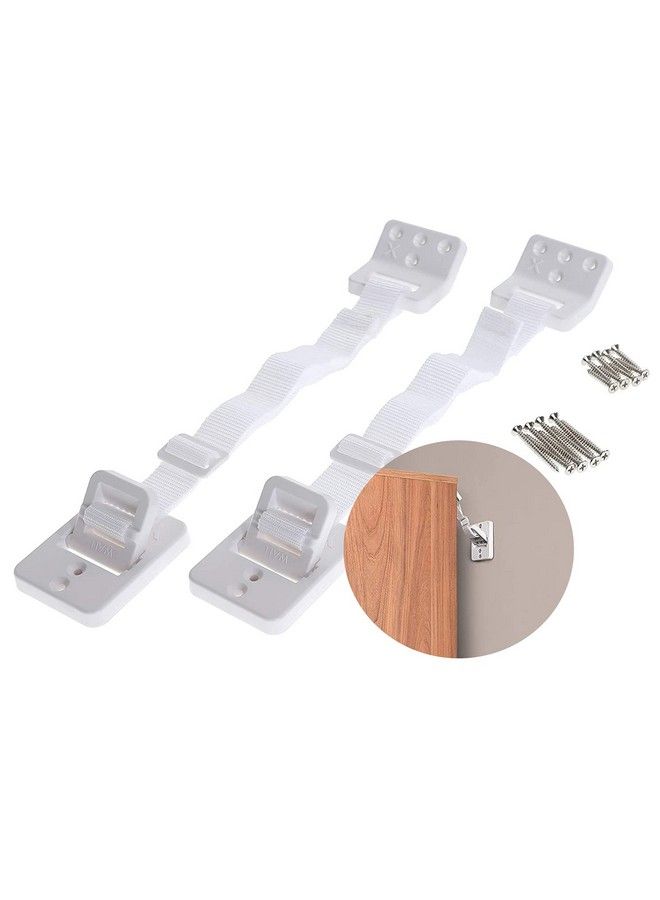 Hinged Anti Tip Furniture Anchors White