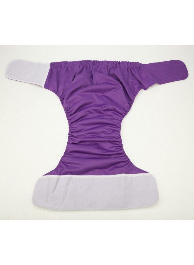 Large Teen Adult Cloth Diaper Nappy Reusable Washable For Disability Incontinence With Hook And Loop For Women (Purple (Large 26In To 50In))