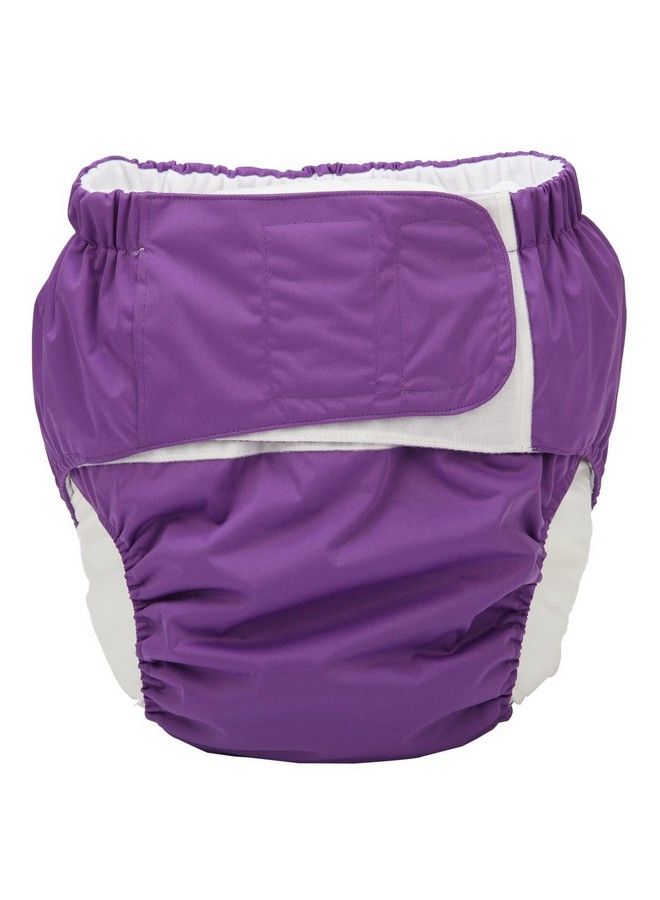 Large Teen Adult Cloth Diaper Nappy Reusable Washable For Disability Incontinence With Hook And Loop For Women (Purple (Large 26In To 50In))