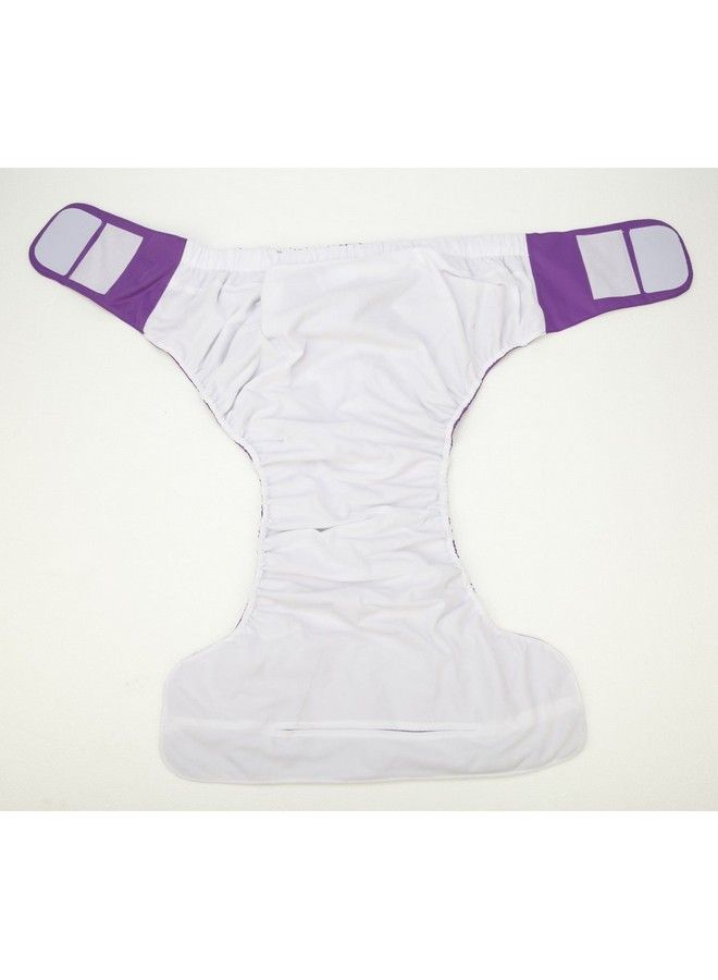 Large Teen Adult Cloth Diaper Nappy Reusable Washable For Disability Incontinence With Hook And Loop For Women (Purple (Large 26In To 50In))
