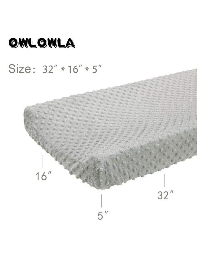 Changing Pad Cover Soft Minky Dots Changing Table Sheets For Baby Boy And Girl(Gray)