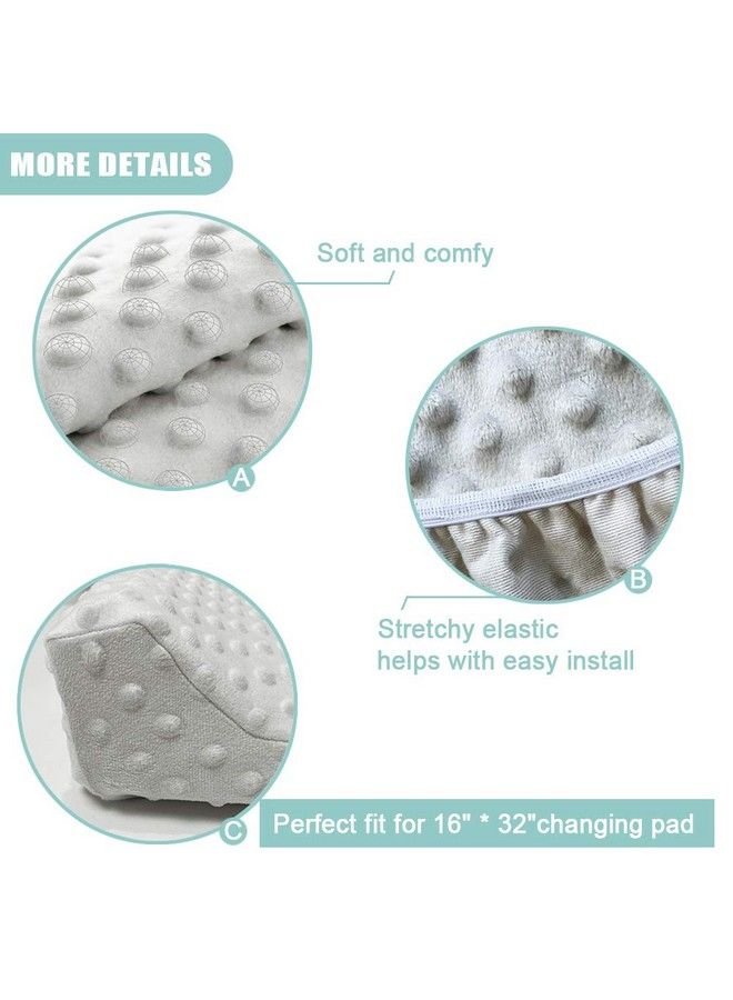 Changing Pad Cover Soft Minky Dots Changing Table Sheets For Baby Boy And Girl(Gray)