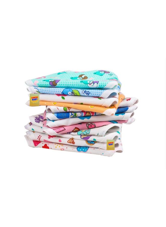 New Born Baby Double Layer 12 Cotton Nappies;Tying Langots;Cloths Nappies(Assorted)(Double Layer Cotton) (3 6 Months)