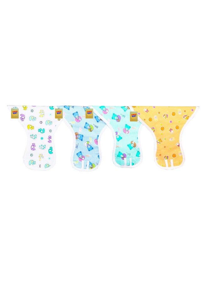 New Born Baby Double Layer 12 Cotton Nappies;Tying Langots;Cloths Nappies(Assorted)(Double Layer Cotton) (3 6 Months)