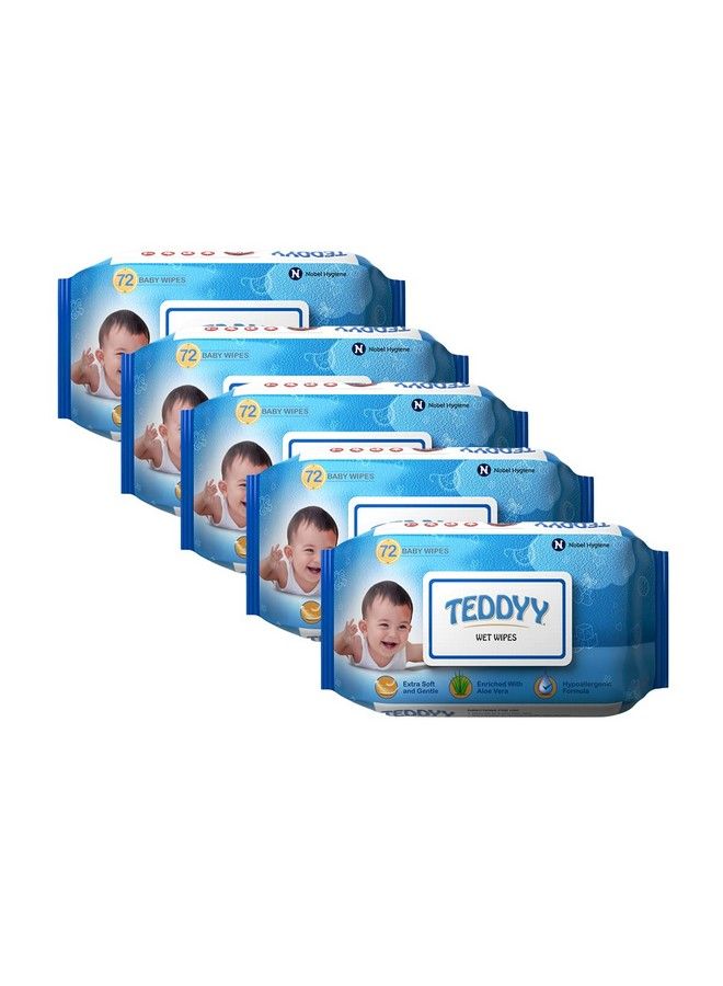 Baby Wet Wipes With Lid 72S Pack Of 3