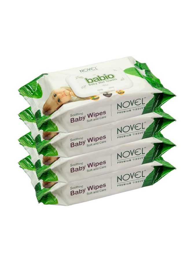 Baby Wet Wipes;Pack With Lid (Pack Of 4 80 Sheet)