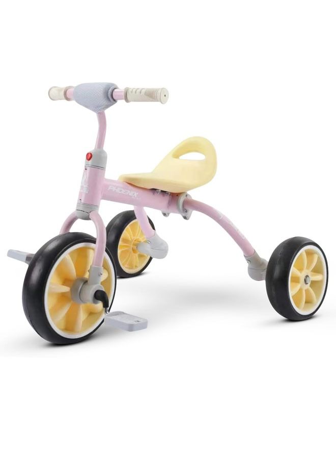 Baybee Tricycle for Kids,Toddler Foldable Balance Bike Kids Tricycle with Adjustable Seat and Detachable Pedal for 2 to 4 Years Boys and Girls Kids Trike