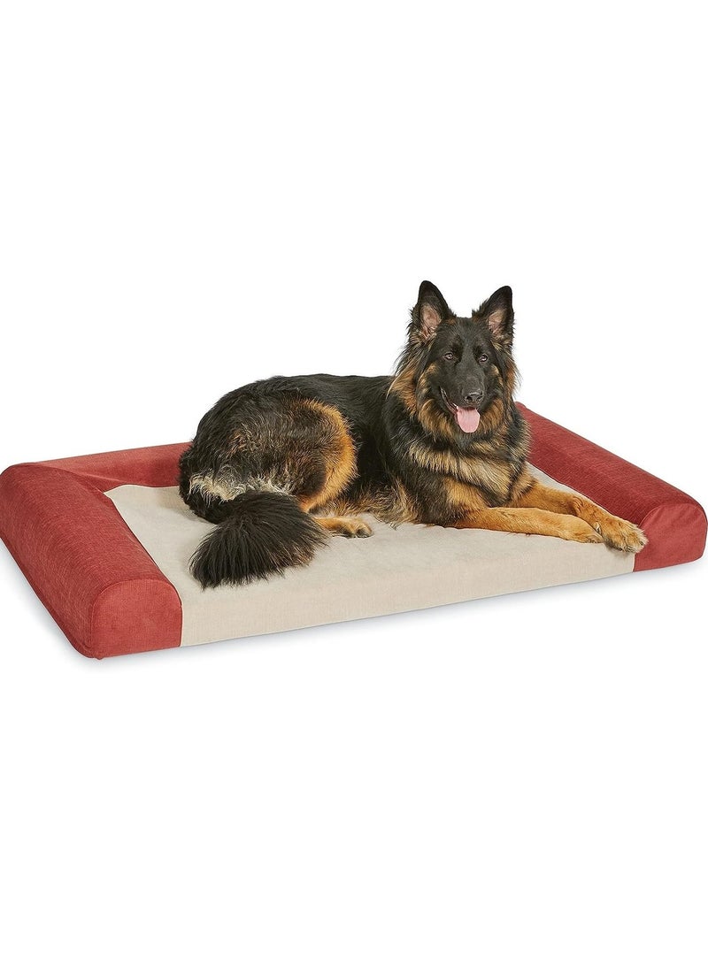 Signature Quiet Time Memory Foam Sofa Bed For Dogs Red