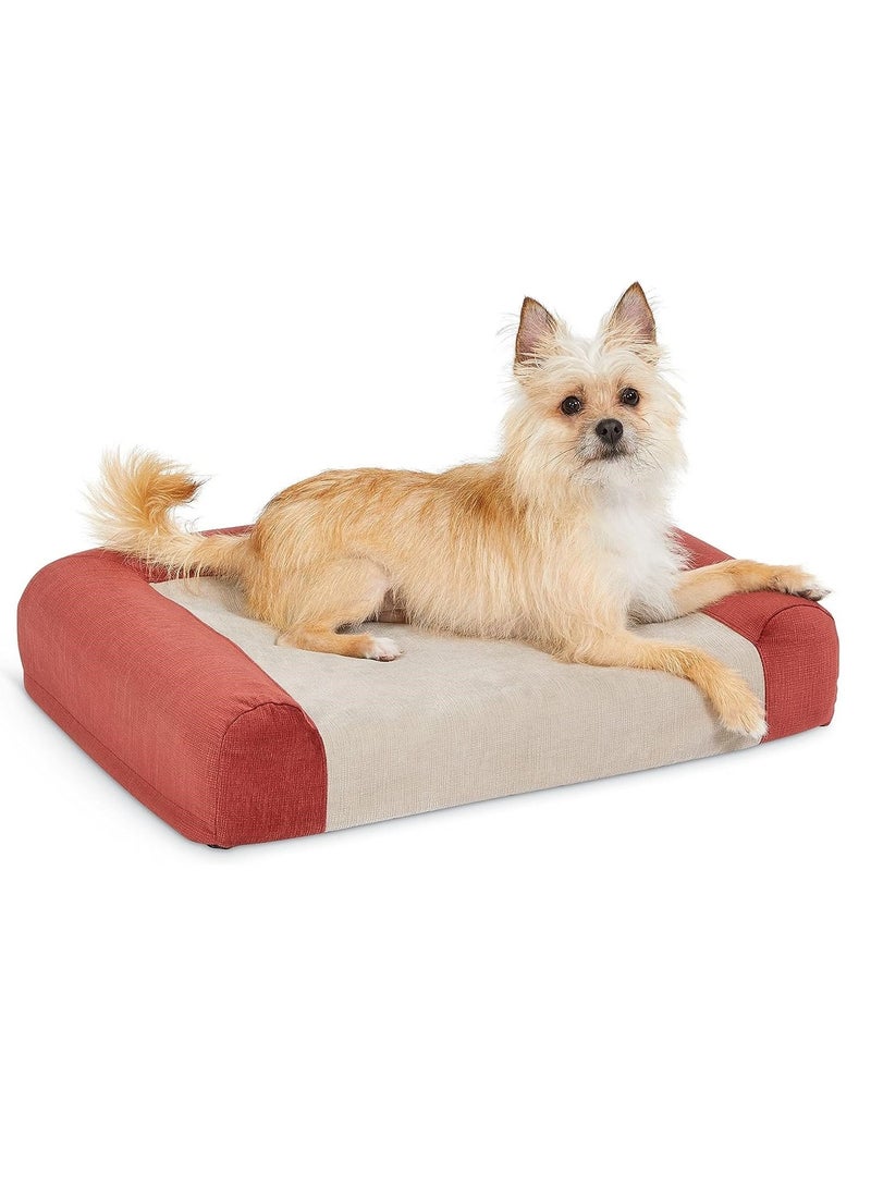 Signature Quiet Time Memory Foam Sofa Bed For Dogs Red