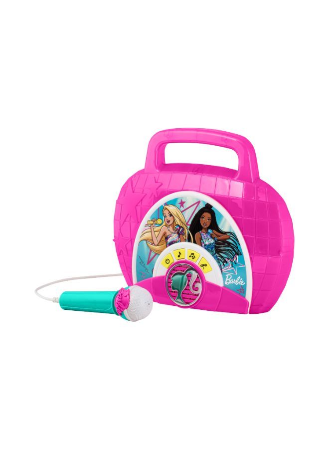 KIDdesigns Barbie Sing Along Boombox with Real Working Microphone - by Mattel