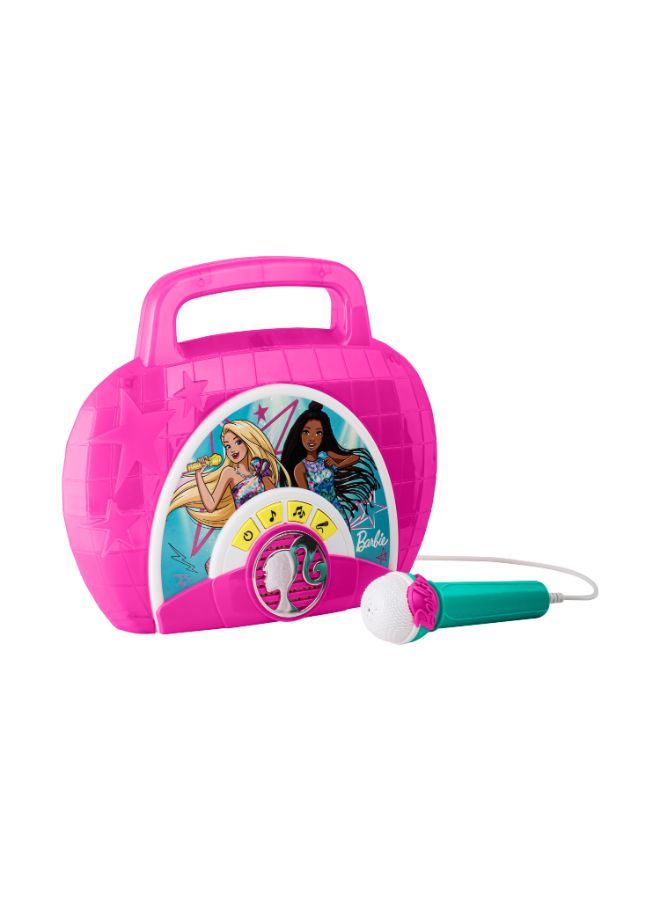 KIDdesigns Barbie Sing Along Boombox with Real Working Microphone - by Mattel