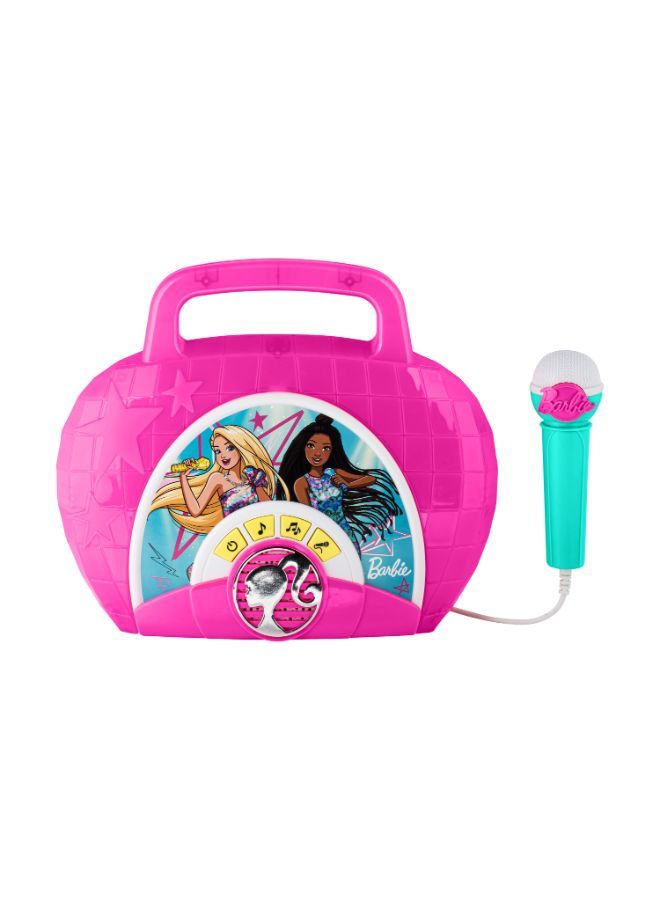 KIDdesigns Barbie Sing Along Boombox with Real Working Microphone - by Mattel