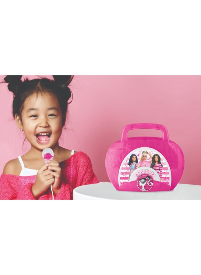 KIDdesigns Barbie Sing Along Boombox with Real Working Microphone - by Mattel