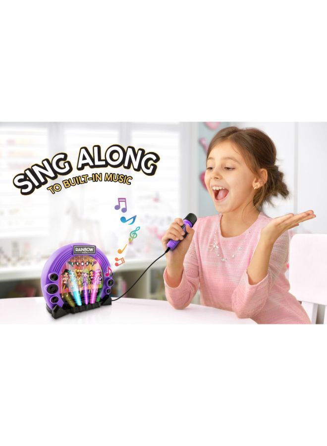 KIDdesigns MGA Sing Along Boombox with Real Working Microphone - Rainbow High