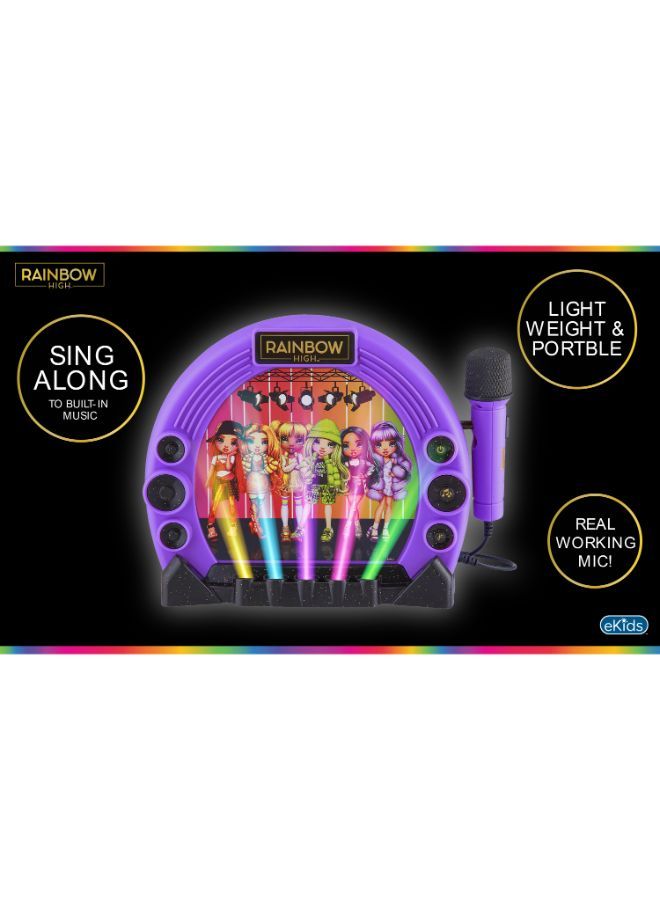 KIDdesigns MGA Sing Along Boombox with Real Working Microphone - Rainbow High