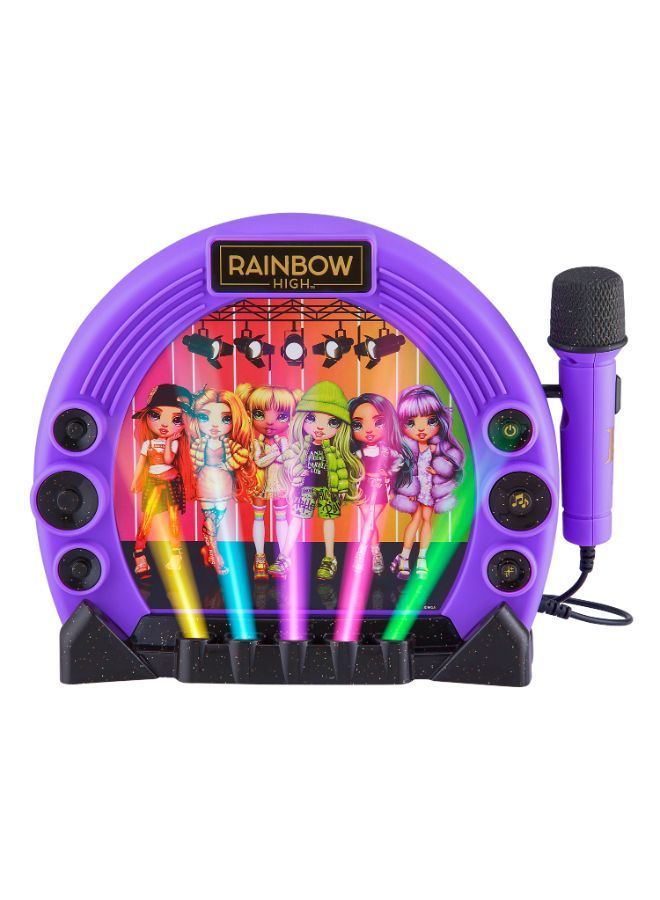 KIDdesigns MGA Sing Along Boombox with Real Working Microphone - Rainbow High