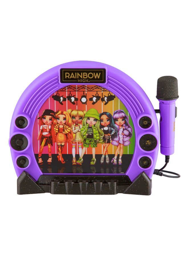 KIDdesigns MGA Sing Along Boombox with Real Working Microphone - Rainbow High