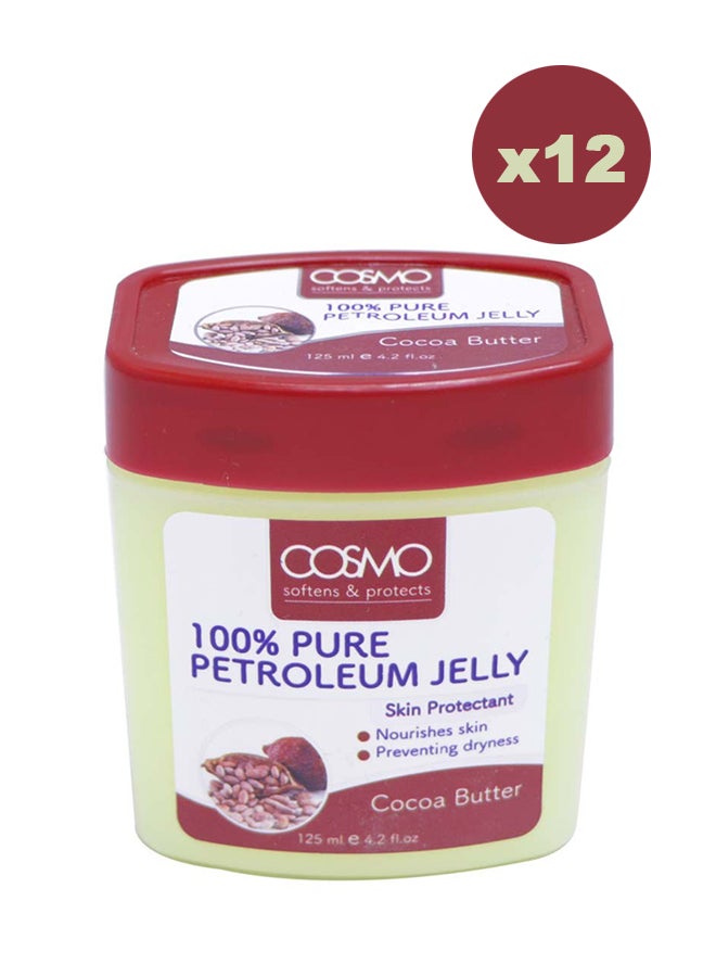 12-Piece Cocoa Butter Petroleum Jelly 12x125ml