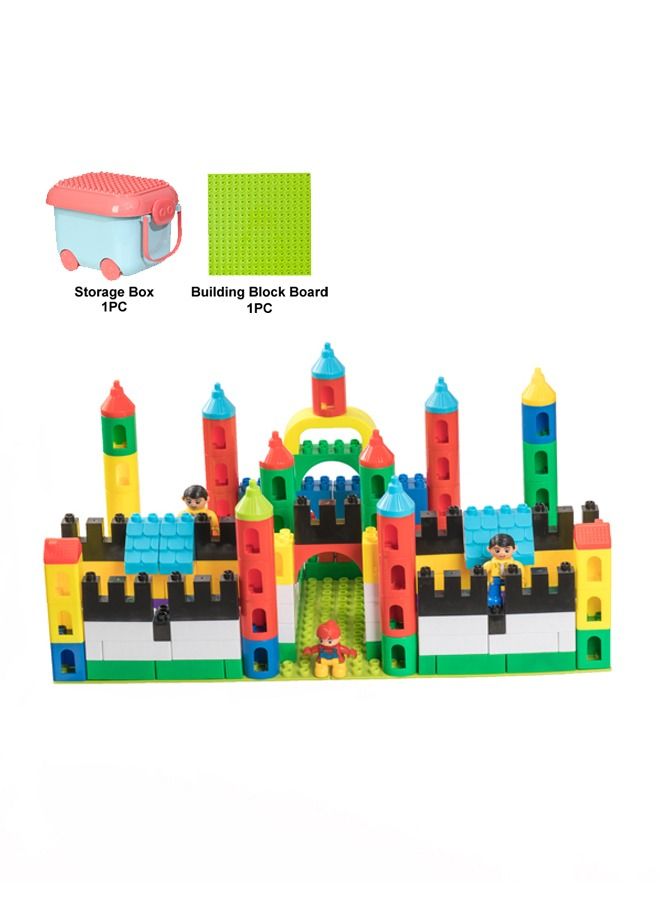 108pcs Plastic Blocks Toys With Towers Theme Building Block Track Toy