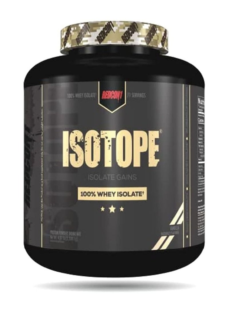 Isotope 100 Whey Protein Isolate, vanilla- 5.0 1lbs, 71 Servings