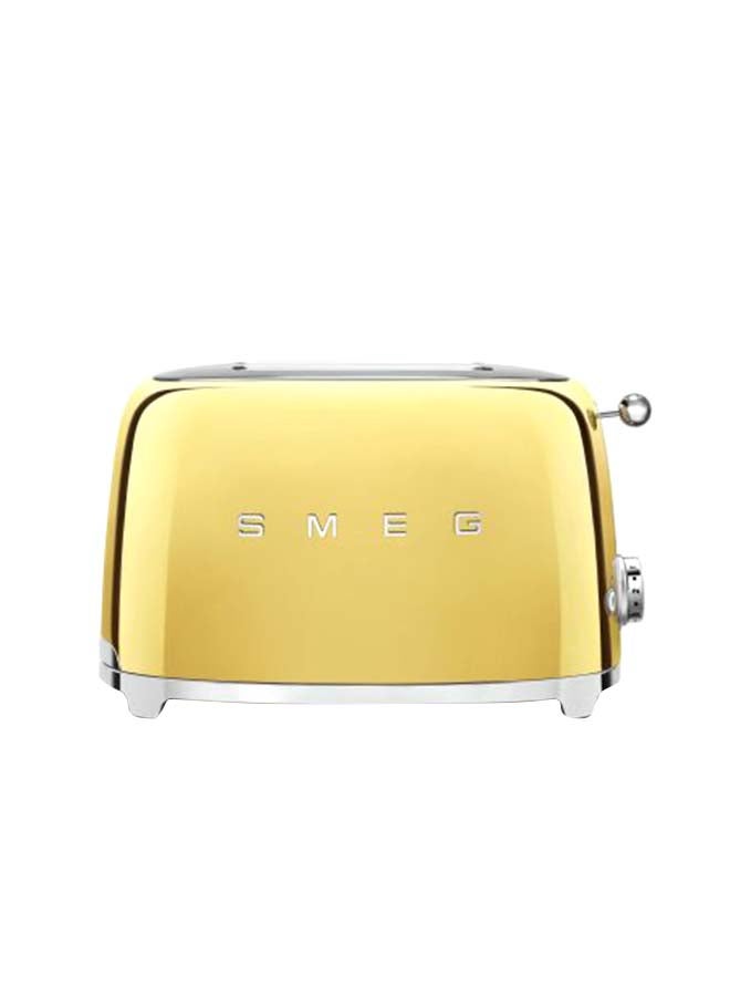 50's Retro Style Aesthetic 2 Slice Toaster 950 W 1035 W TSF01GOAU Gold