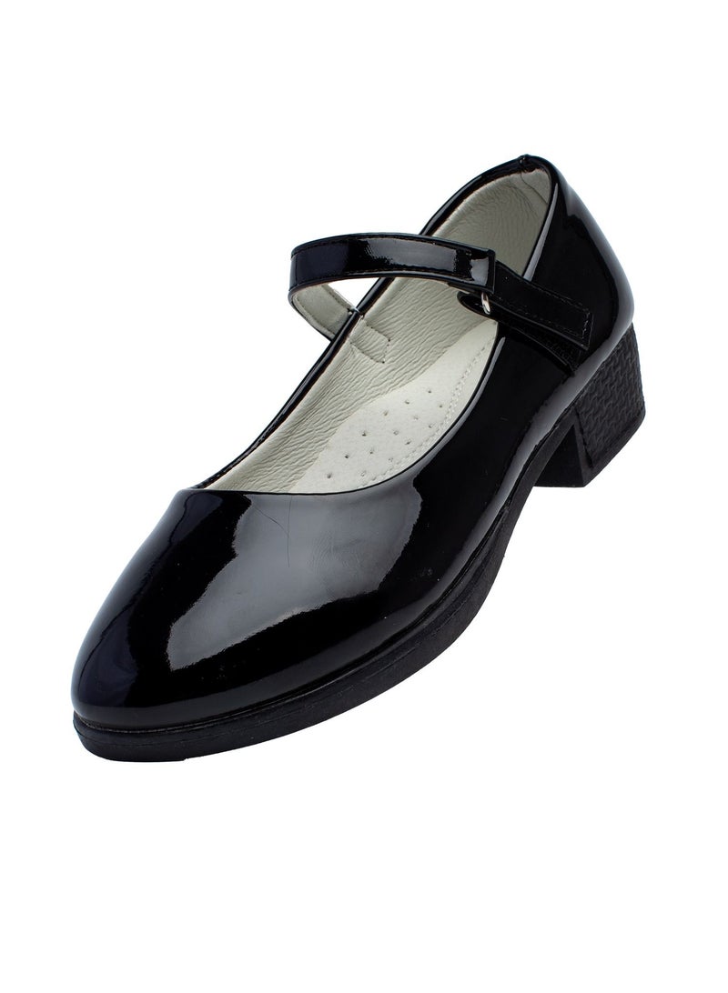 Lucky Kids Girls Mary Jane Glossy Black School Uniform Shoes for Toddlers/Little Kids
