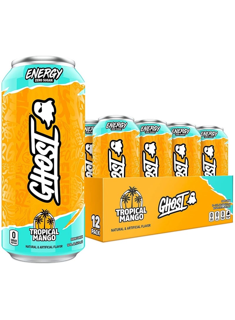 GHOST ENERGY Sugar-Free Energy Drink - Tropical Mango