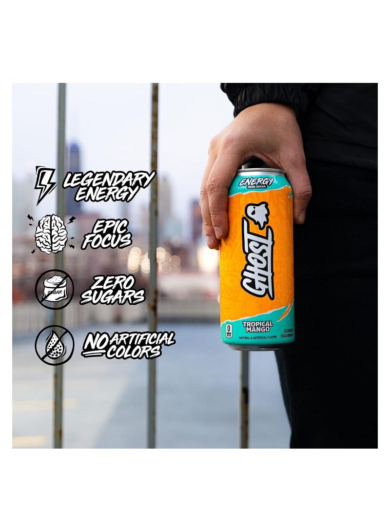 GHOST ENERGY Sugar-Free Energy Drink - Tropical Mango