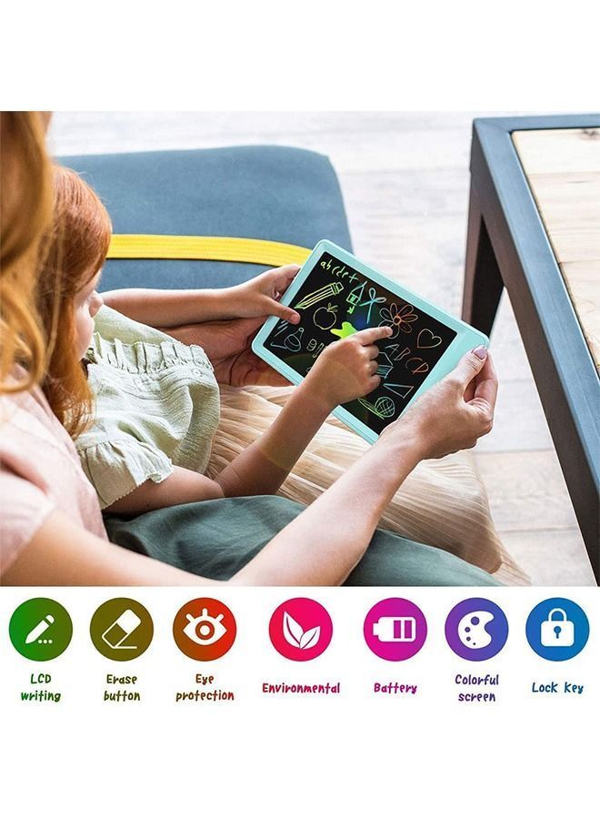 LCD Writing Tablet 10 Inch Colorful Doodle Board Electronic Drawing for Kids Educational and Learning Toys Gifts 3 4 5 6 7 Year Old Boys Girls(Blue)