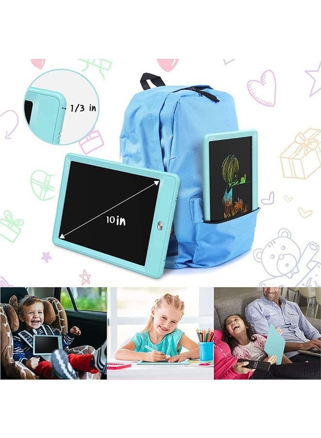 LCD Writing Tablet 10 Inch Colorful Doodle Board Electronic Drawing for Kids Educational and Learning Toys Gifts 3 4 5 6 7 Year Old Boys Girls(Blue)