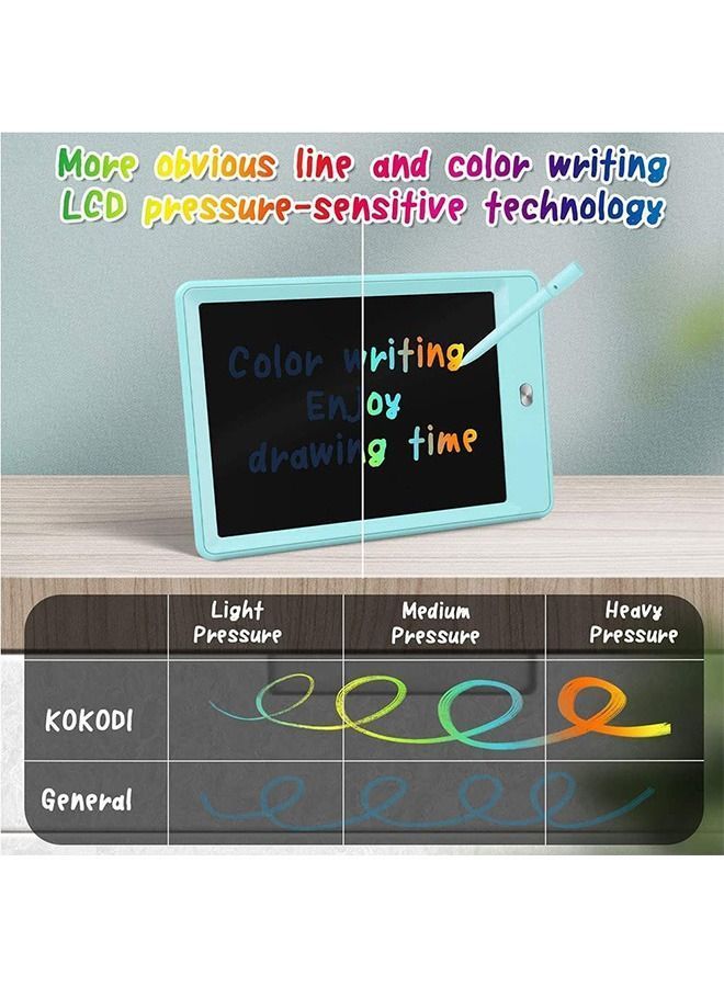 LCD Writing Tablet 10 Inch Colorful Doodle Board Electronic Drawing for Kids Educational and Learning Toys Gifts 3 4 5 6 7 Year Old Boys Girls(Blue)