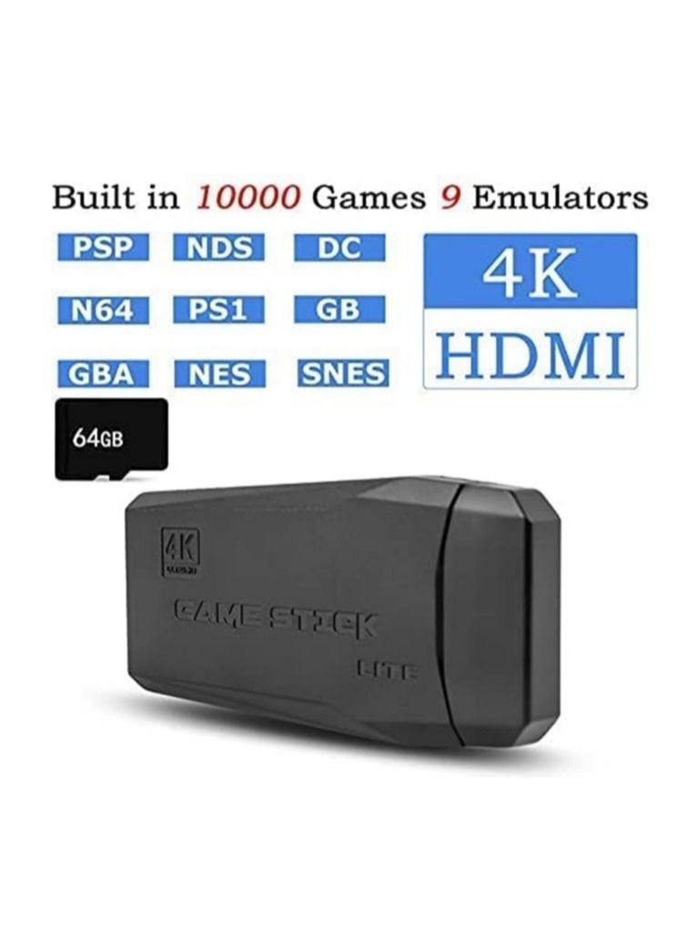 DMG 4K HD video game console, dual 2.4G wireless controllers, plug-and-play stick, built-in 10,000 games, retro handheld console