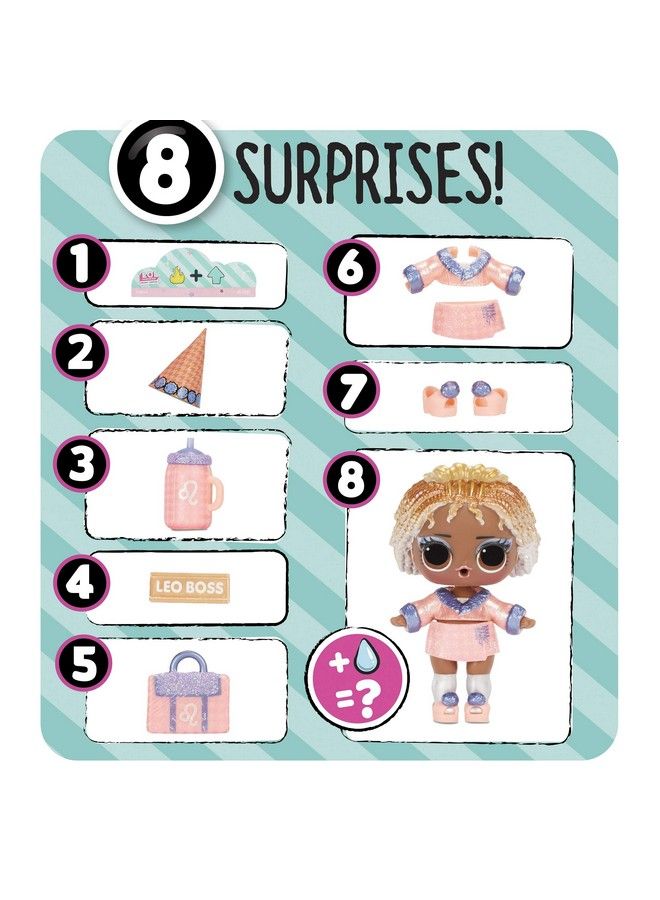 Present Surprise Series 2 Glitter Star Sign Doll With 8 Surprises Colorful Fun Collectible Doll Playset With Doll Accessories Including Outfit Birthday Gifts For Girls Ages 4 14