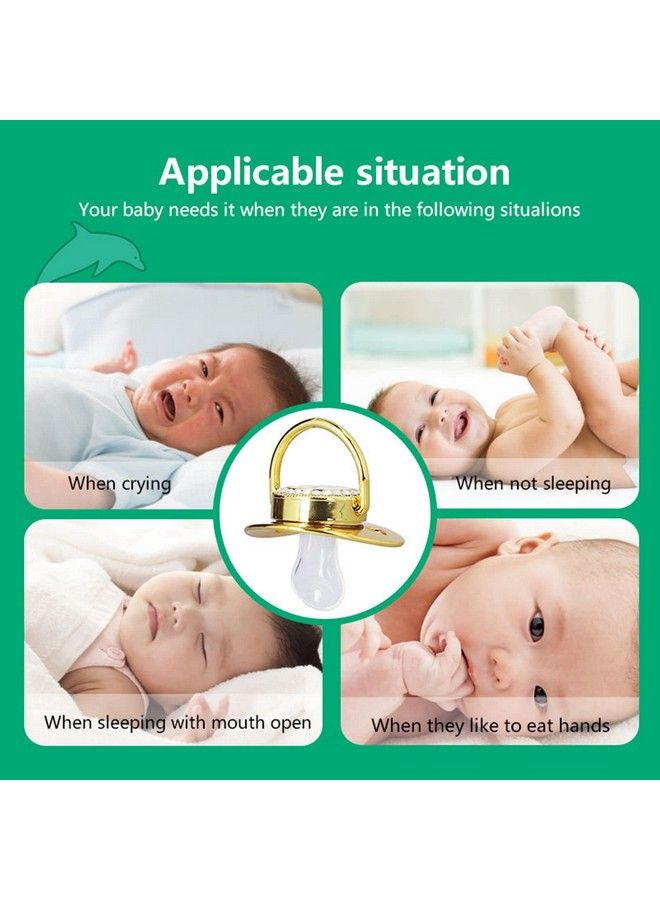 Golden Letter Baby Pacifier Baby Pacifier With Pacifier Clips Bling Newborn Pacifier Baby Soother For Baby Shower Anniversary Birthday