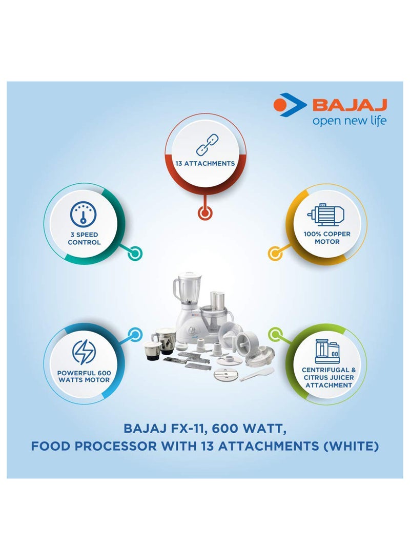 Food Factory Fx-11 Processor 600 W 410524 White
