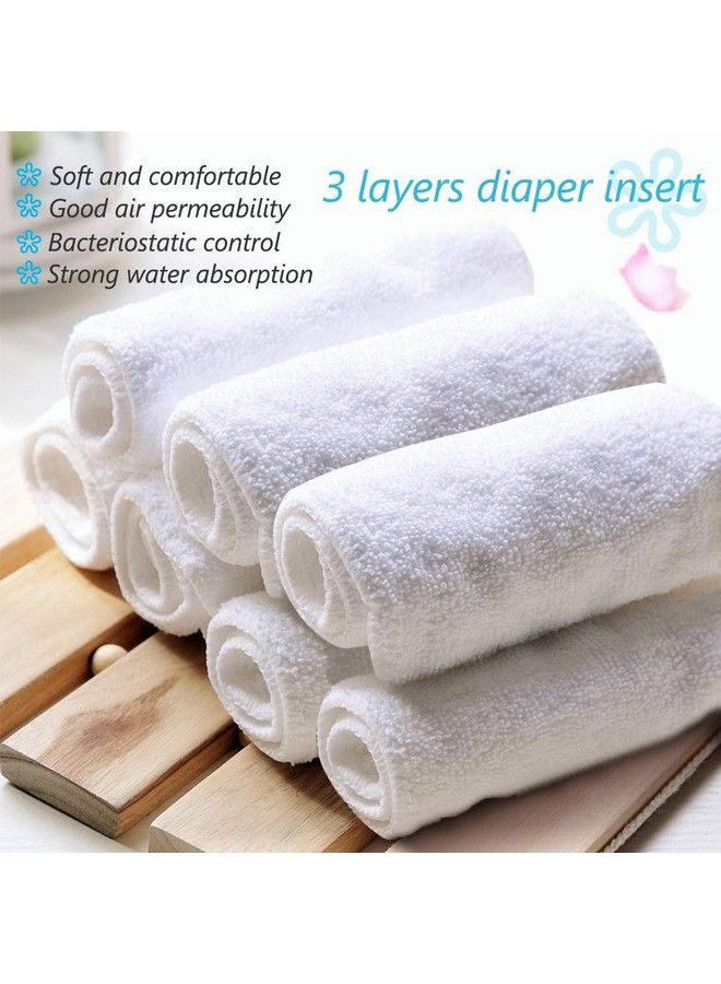 Baby Cloth Diapers Washable Reusable Diapers For Baby Girls And Boys One Size Adjustable 7 Pack With 7 Inserts And 1 Storage Bag