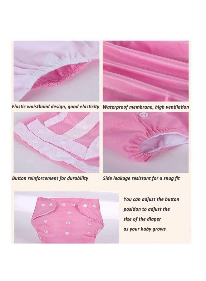Baby Cloth Diapers Washable Reusable Diapers For Baby Girls And Boys One Size Adjustable 7 Pack With 7 Inserts And 1 Storage Bag