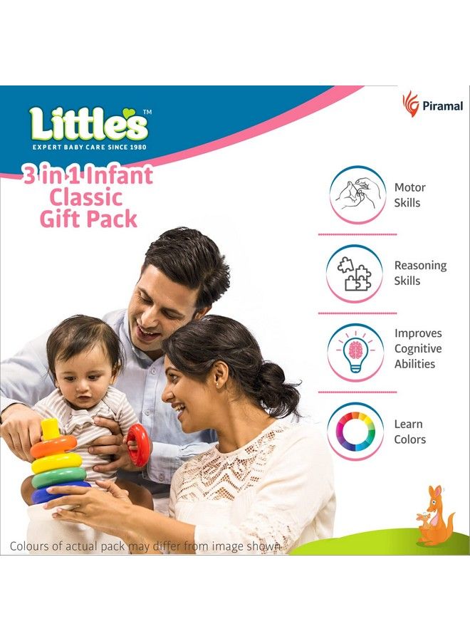 3 In 1 Infant Classic Gift Pack I Activity & Learning Toys For Babies I Multicolour I Infant & Preschool Toys I Develops Fine Motor Skills & Reasoning Skills ; 5 Months And Above