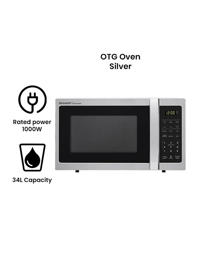 Powerful Microwave Oven 34 L 1000 W R-34CT ST Silver