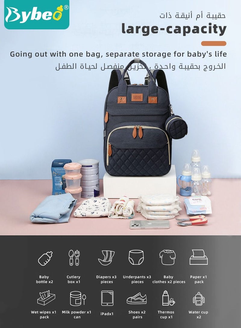 Baby Diaper Bag Backpack, Multifunction Diapers Changing Station for Boys Girls Outdoor and Travel, Infant Shower Gifts, Large Capacity, 900d Oxford, USB Port