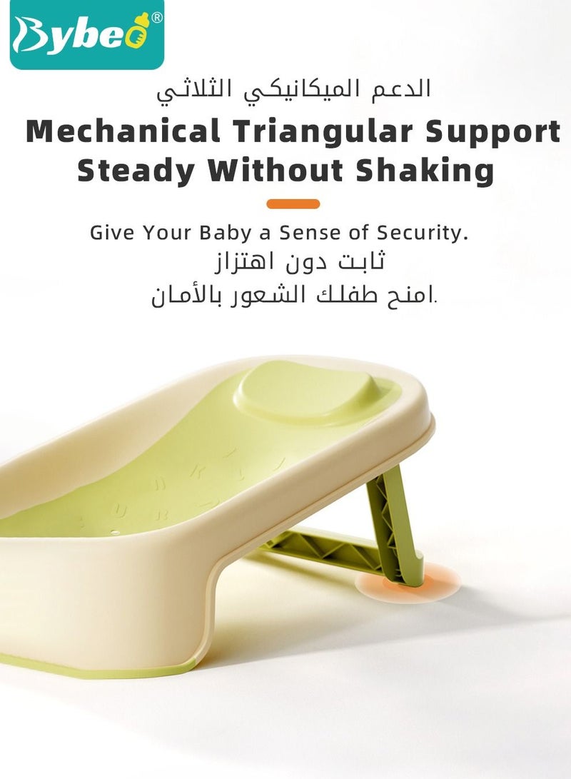 7 PCS Baby Bath Chair Infant Bather Support With Hair Washing Shampoo Cup + Brush + 4 Ducks For Newborn to Toddler Use in the Sink or Bathtub