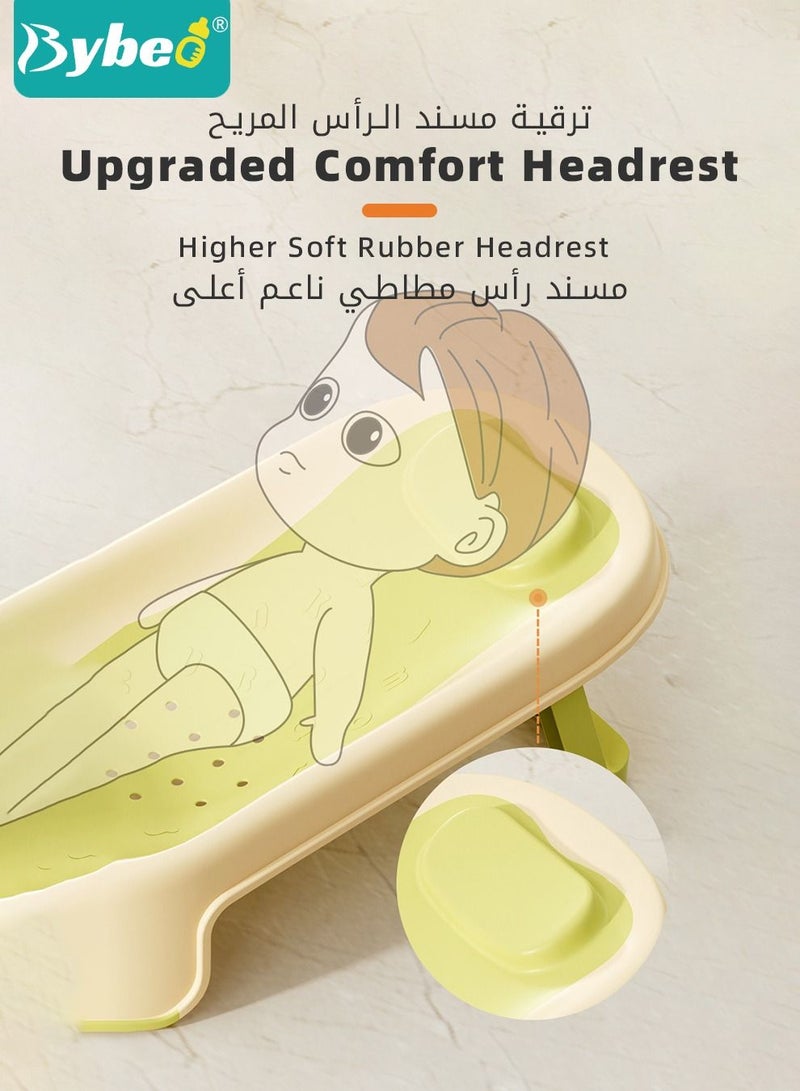 7 PCS Baby Bath Chair Infant Bather Support With Hair Washing Shampoo Cup + Brush + 4 Ducks For Newborn to Toddler Use in the Sink or Bathtub