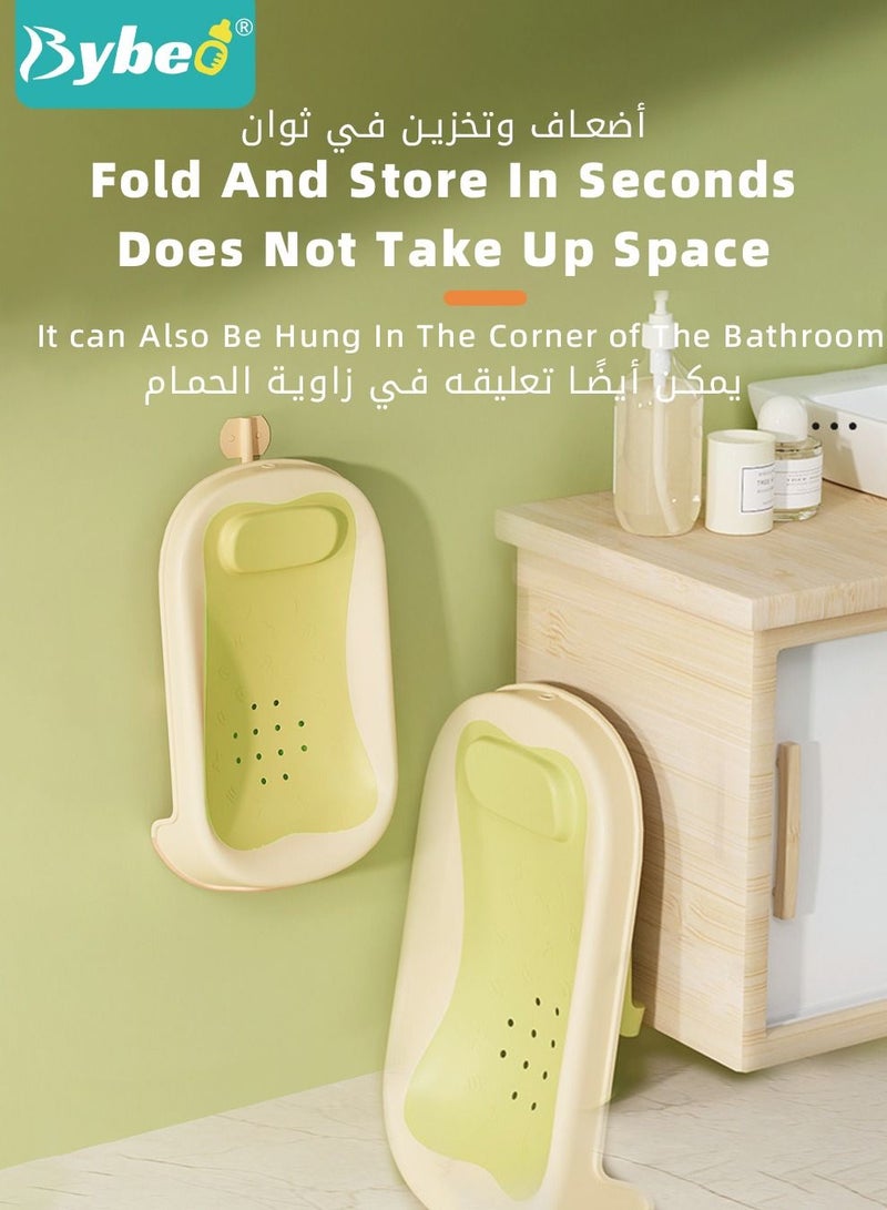 7 PCS Baby Bath Chair Infant Bather Support With Hair Washing Shampoo Cup + Brush + 4 Ducks For Newborn to Toddler Use in the Sink or Bathtub