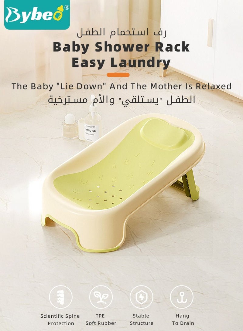 7 PCS Baby Bath Chair Infant Bather Support With Hair Washing Shampoo Cup + Brush + 4 Ducks For Newborn to Toddler Use in the Sink or Bathtub