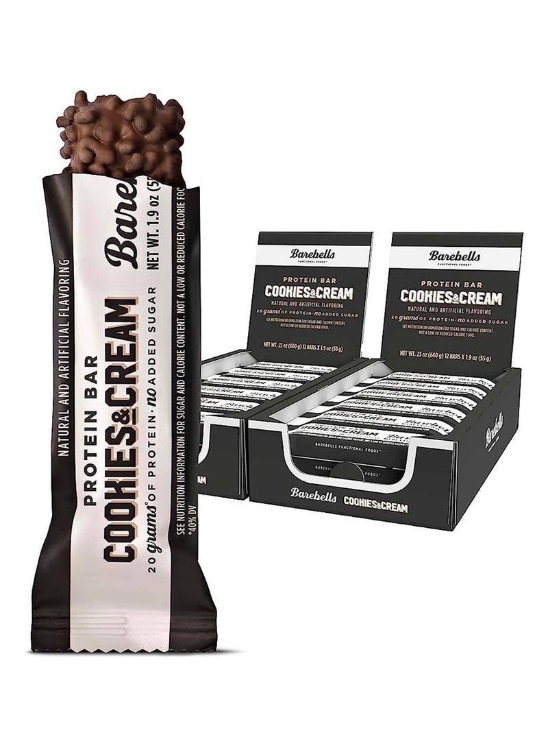 Soft Protein Bar Cookies & Cream 55g Pack Of 12