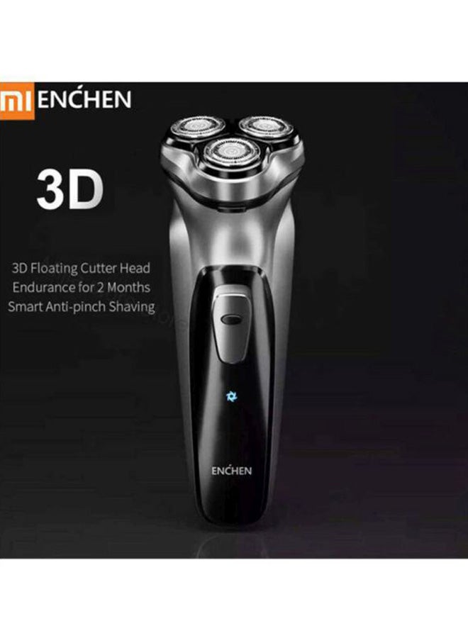 USB Rechargeable 3D Electric Trimmer Black