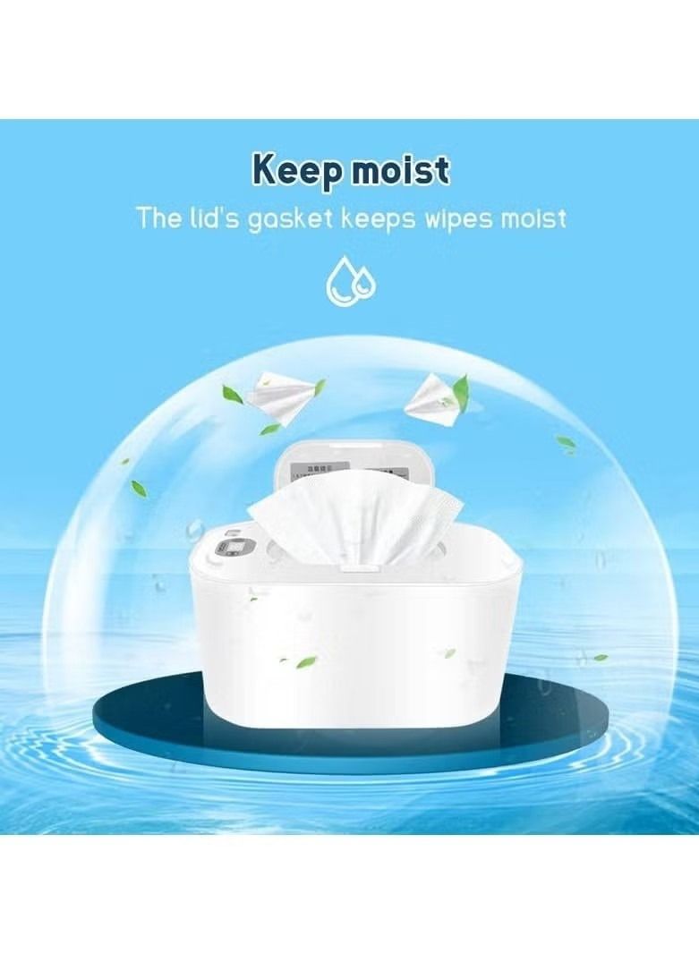 Wipe Warmer, Baby Wet Wipes Warmer and Dispenser, Large Capacity Wet Wipe Heater, Baby Wipes Heater Thermostat Wet Wipes Box Portable Wipes Heating Box Temperature Adjustable