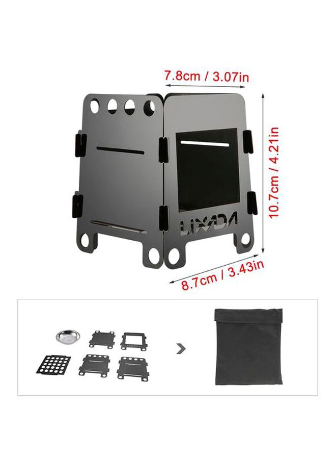 Folding Stainless Steel Stove 16.5 x 0.5 x 13cm