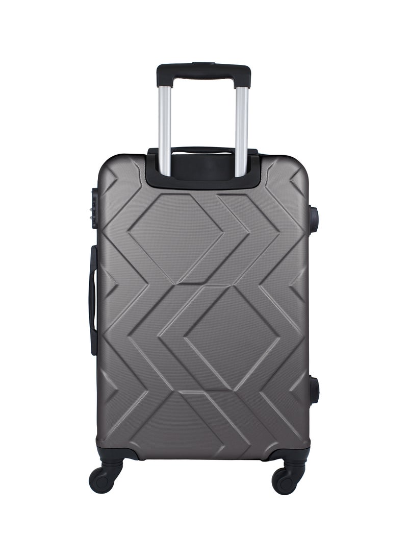 Prime 3 Piece ABS Hardside Spinner Luggage Trolley Set 20/24/28 Inch Grey